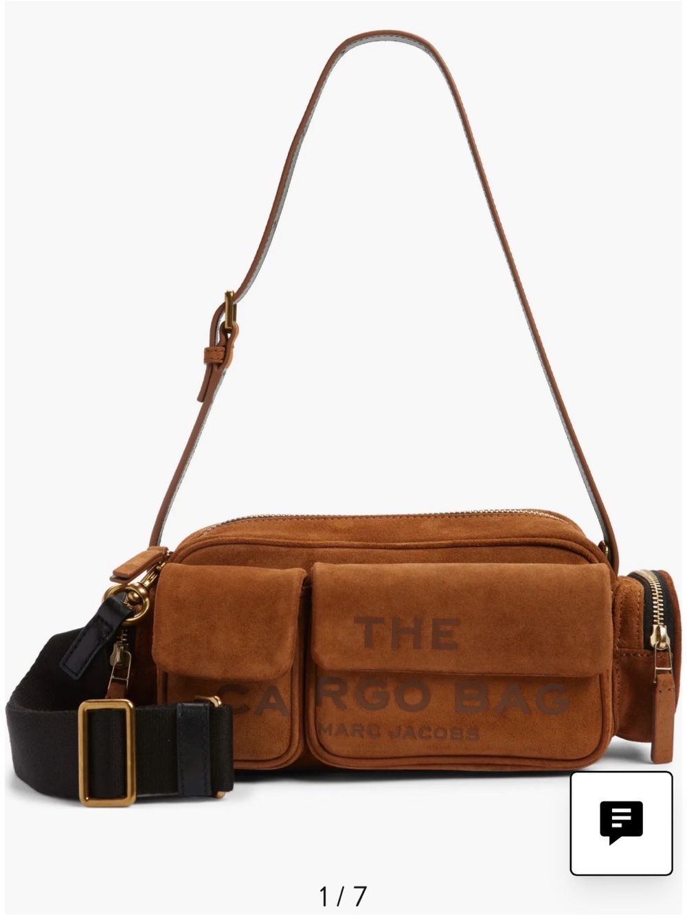 Marc Jacobs Brown Suede The Cargo Bag Crossbody - Picture 3 of 4